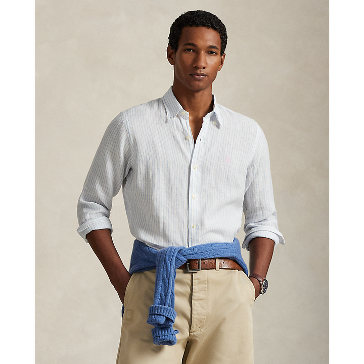 PRL Custom Fit Striped Linen Shirt/Košulja 710B15594004