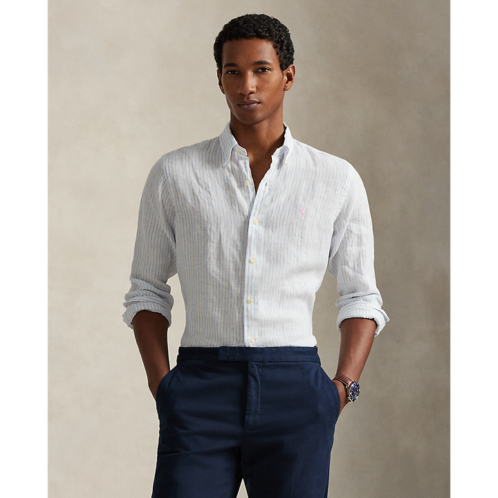 PRL Slim Fit Striped Linen Shirt/Košulja 710B15647002