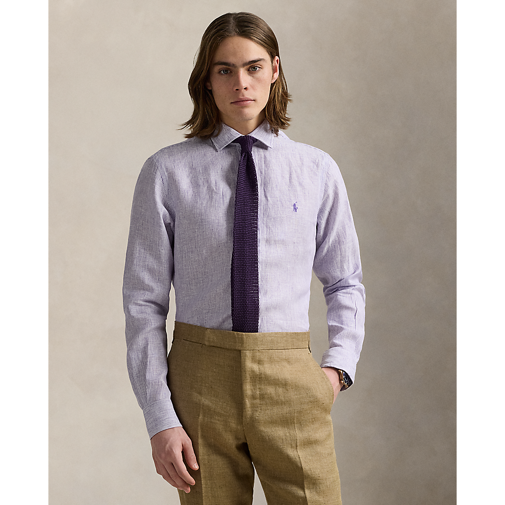 PRL Custom Fit Striped Linen Shirt/Košulja 712969016003