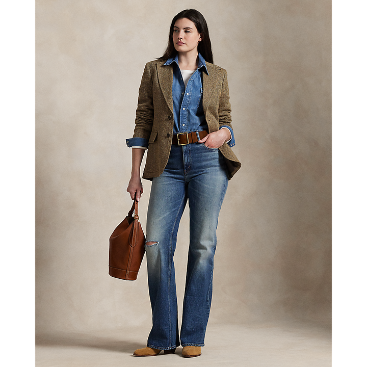 PRL Herringbone Linen-Blend Blazer/Sako 211891070001