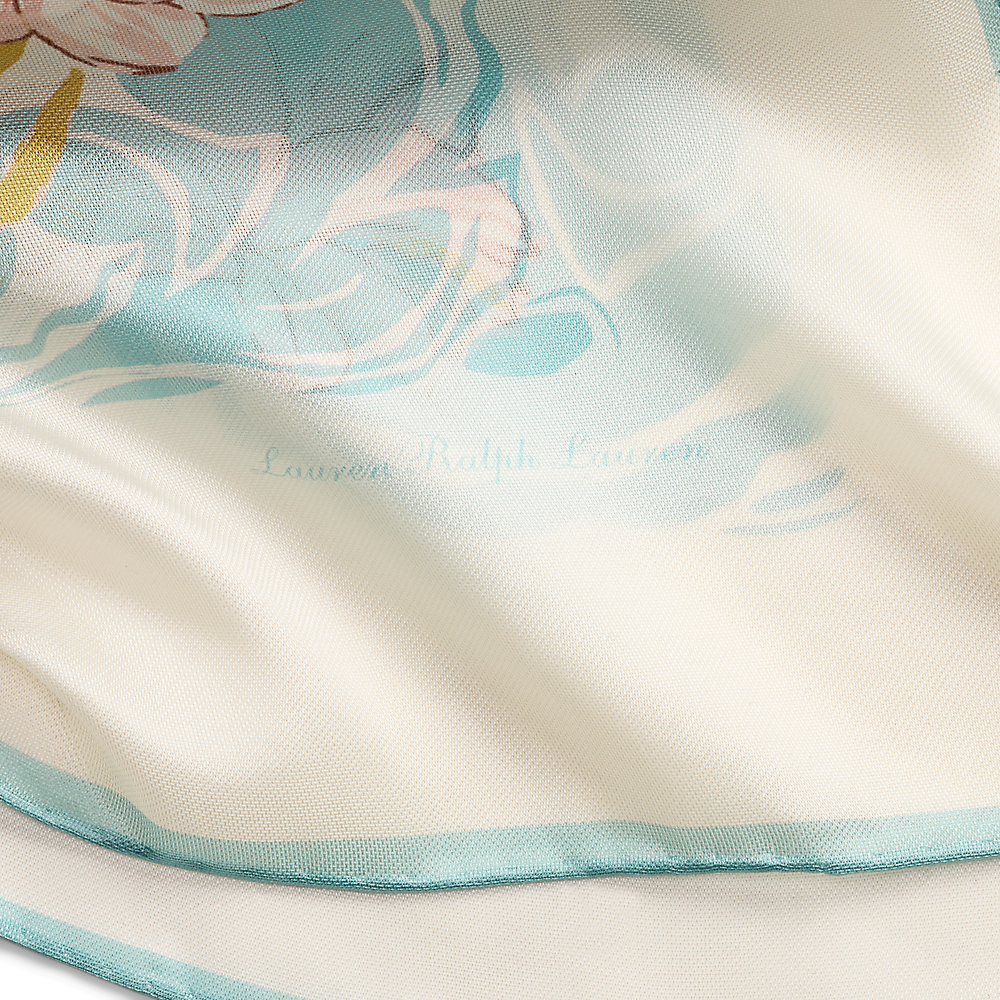LRL Floral Silk Square Scarf/Marama 454P14383001