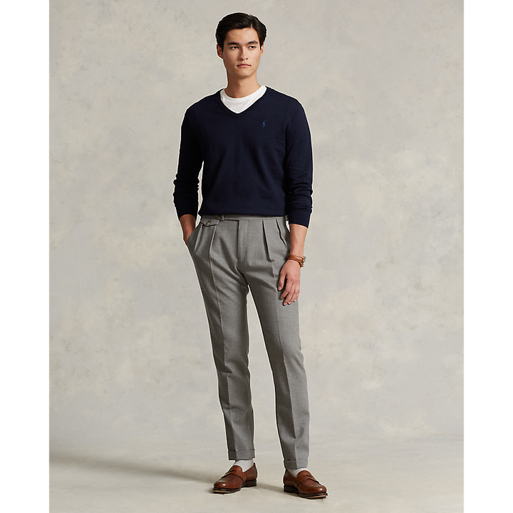 PRL Slim Fit Cotton V-Neck Sweater/Pulover 710670789004