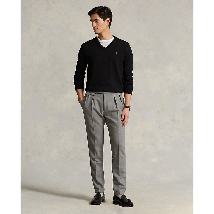 PRL Slim Fit Cotton V-Neck Jumper/Pulover 710670789003