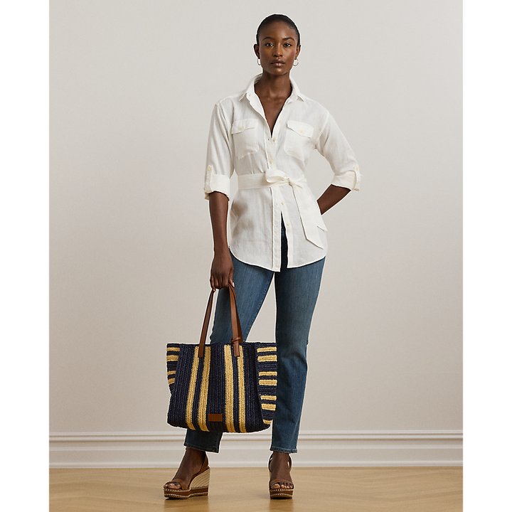 LRL Relaxed Fit Belted Linen Shirt/Košulja 200786629001