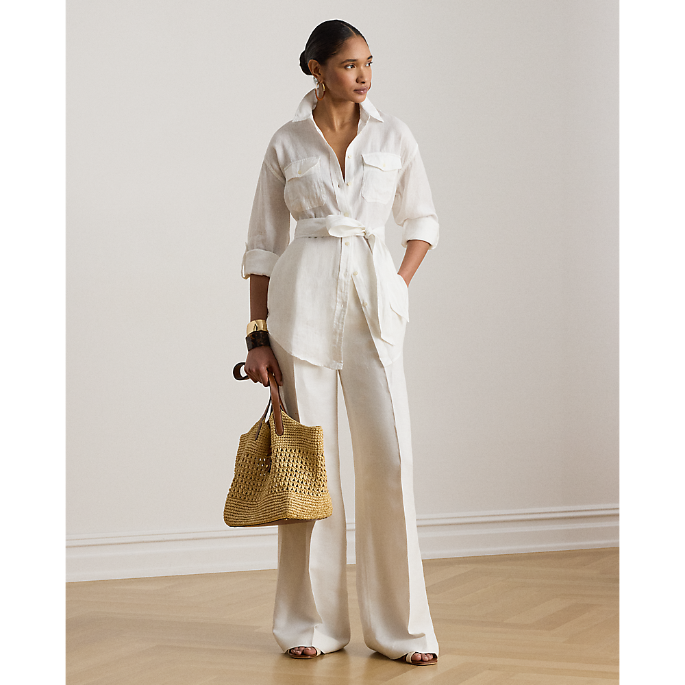 LRL Relaxed Fit Belted Linen Shirt/Košulja 200786629001