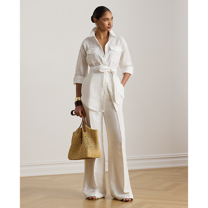 LRL Relaxed Fit Belted Linen Shirt/Košulja 200786629001