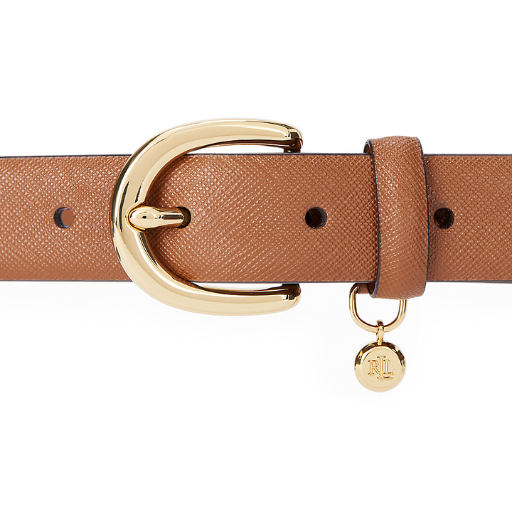 LRL Charm Crosshatch Leather Belt/Remen  412802952005