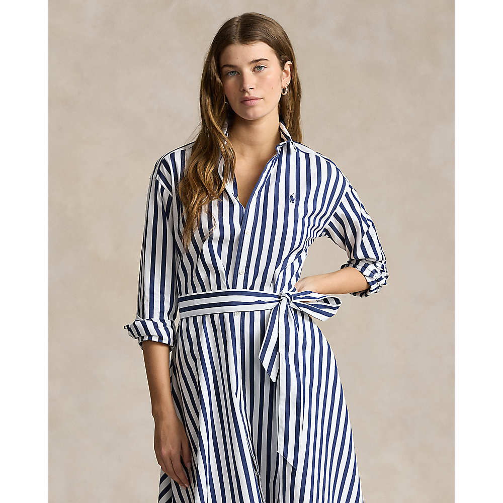 PRL Belted Striped Cotton Shirtdress/Haljina 211891428001
