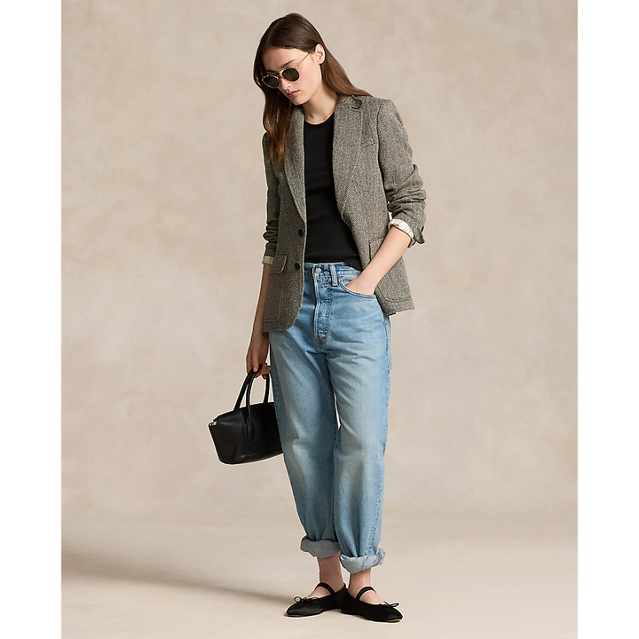 PRL Herringbone Linen-Blend Blazer/Sako 211891070002