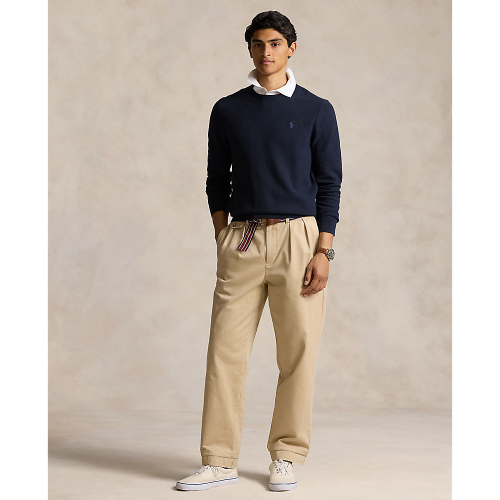 PRL Textured Cotton Crewneck Jumper/Pulover 710918163001