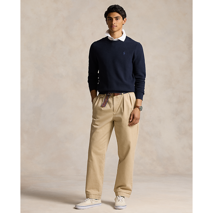 PRL Textured Cotton Crewneck Jumper/Pulover 710918163001