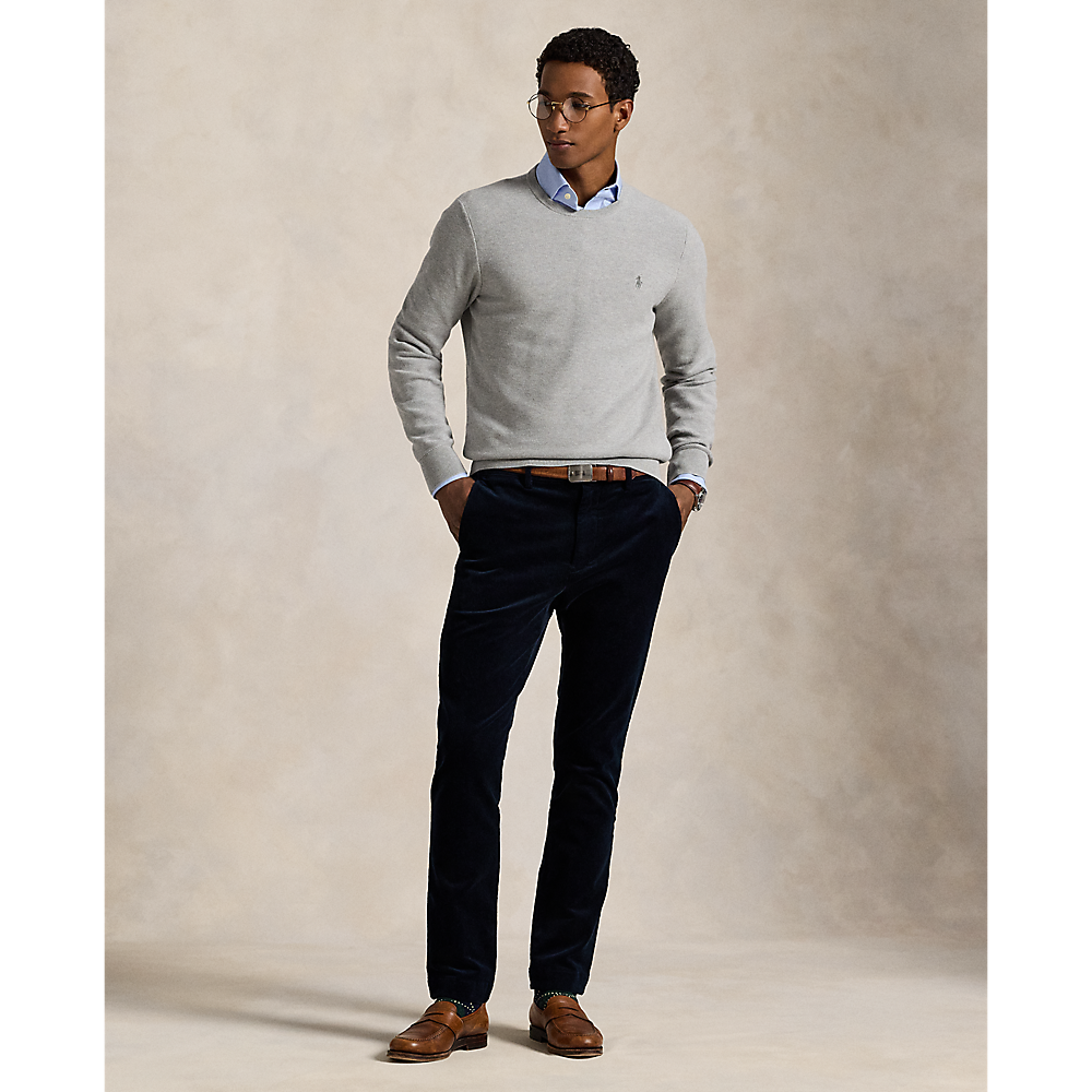 PRL Mesh-Knit Cotton Crewneck Jumper/Pulover 710918163002