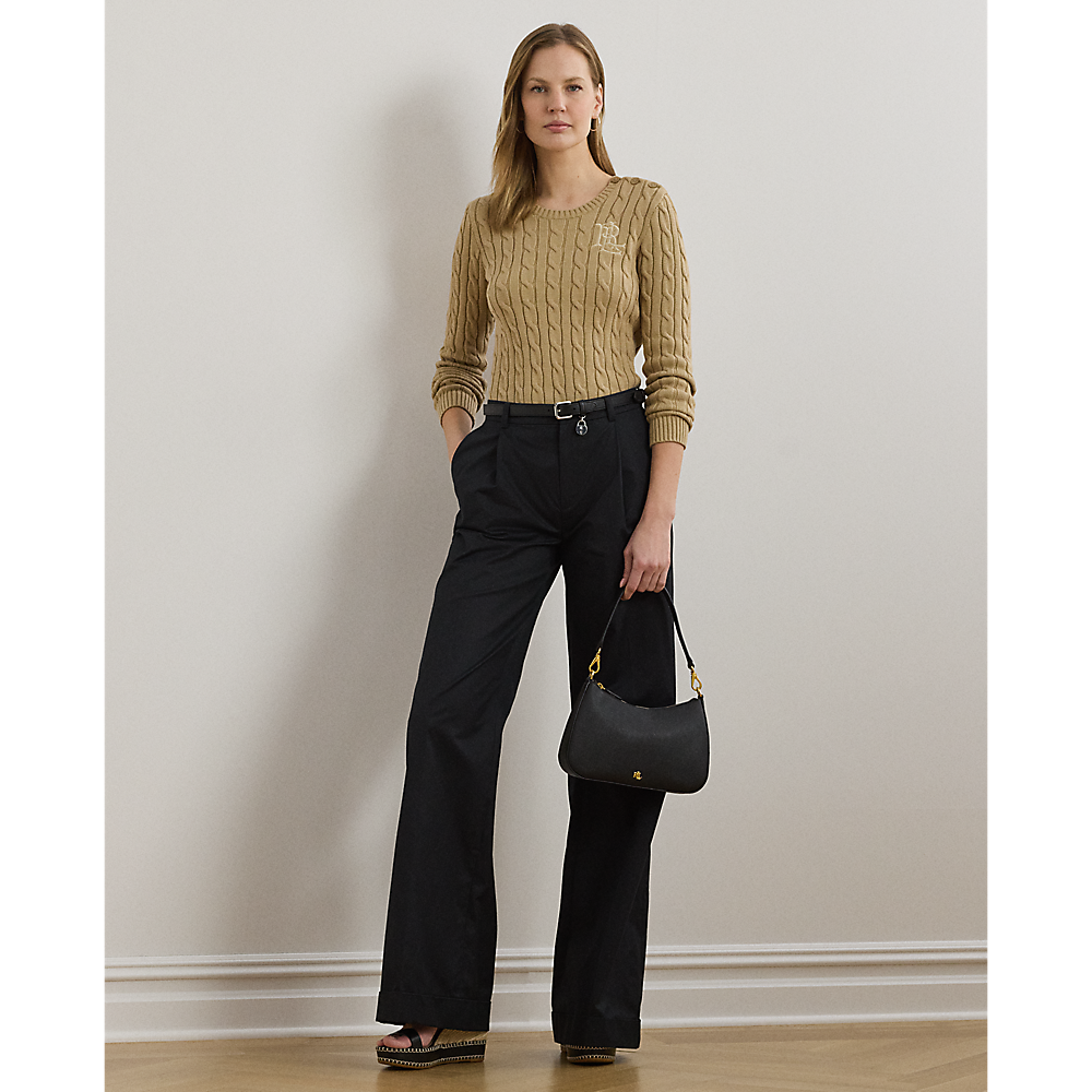 LRL Button-Trim Cable-Knit Cotton Jumper/Pulover 200932223005