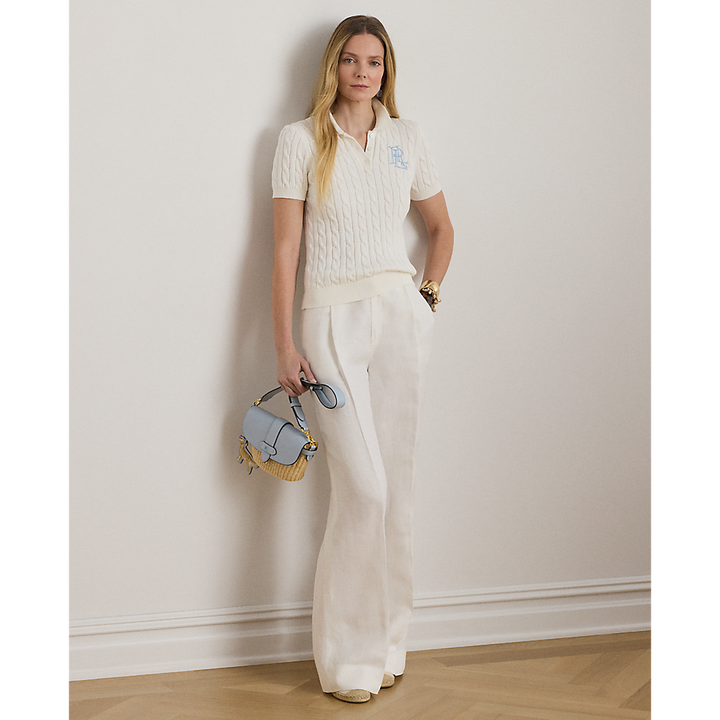 LRL Cable-Knit Cotton Polo Jumper/Pulover 200932224016