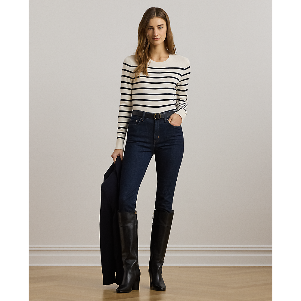LRL Striped Cotton-Blend Jumper/Pulover 200957433002