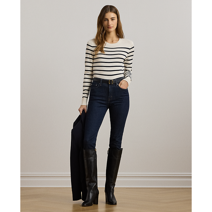 LRL Striped Cotton-Blend Jumper/Pulover 200957433002