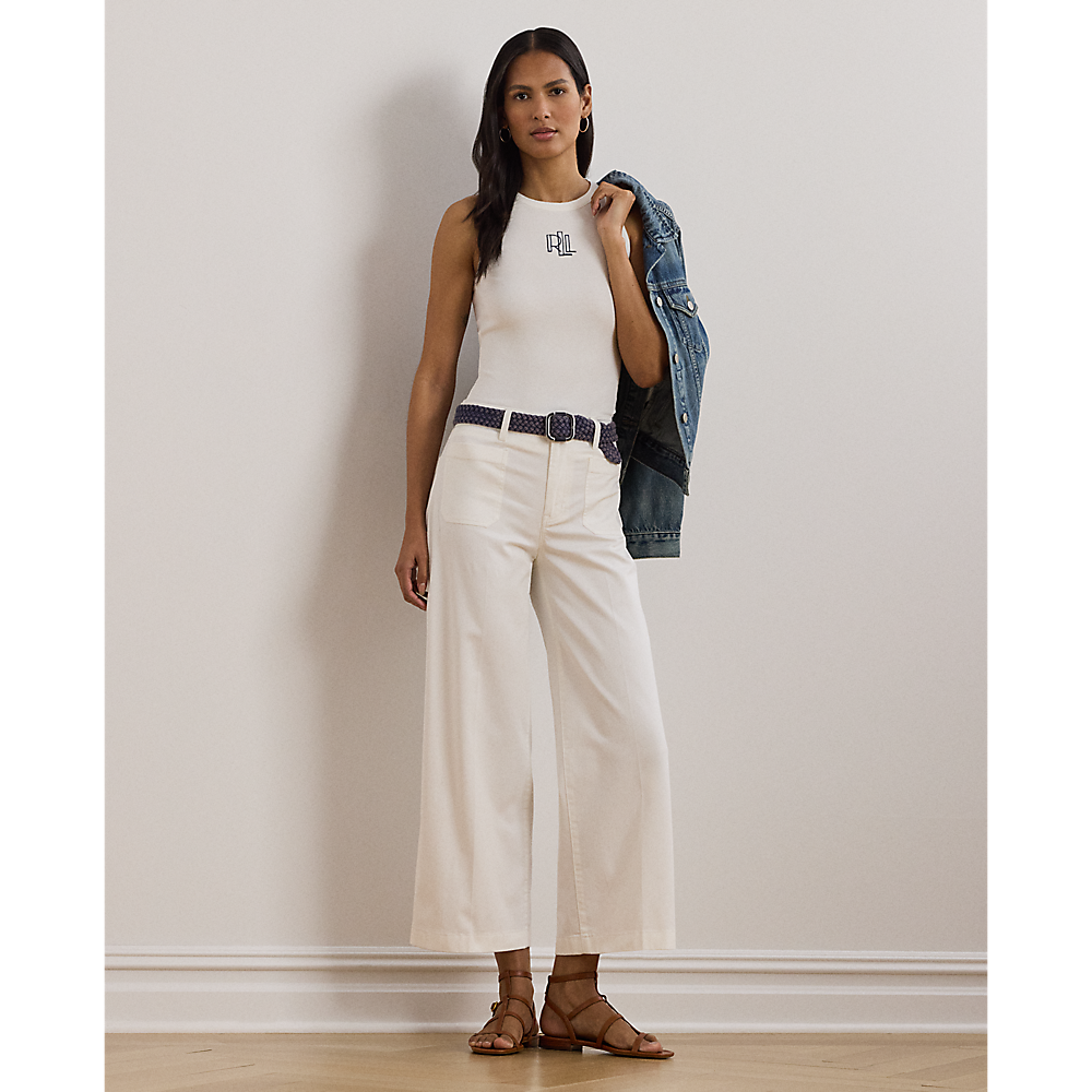 LRL Logo-Embroidered Stretch Cotton Tank Top/Majica 200971079001
