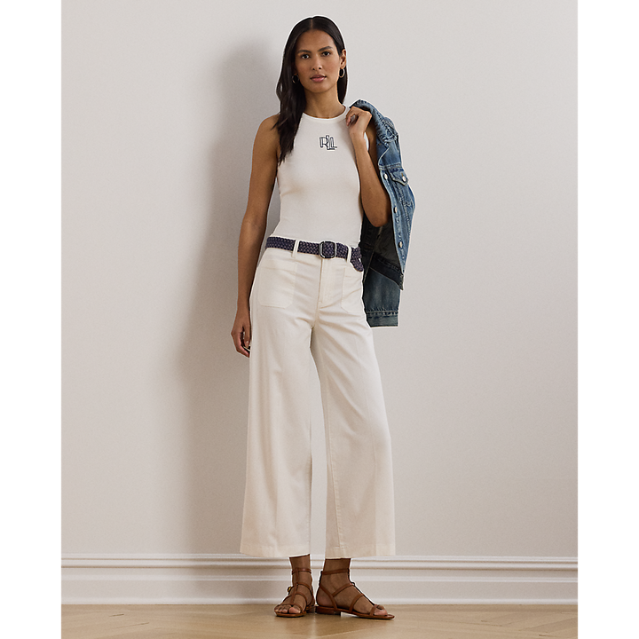 LRL Logo-Embroidered Stretch Cotton Tank Top/Majica 200971079001