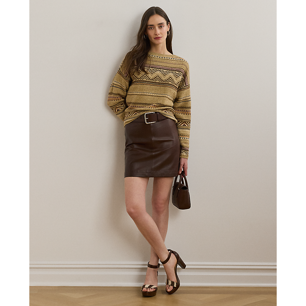 LRL Geo-Striped Cotton-Linen Jumper/Pulover 200971322001