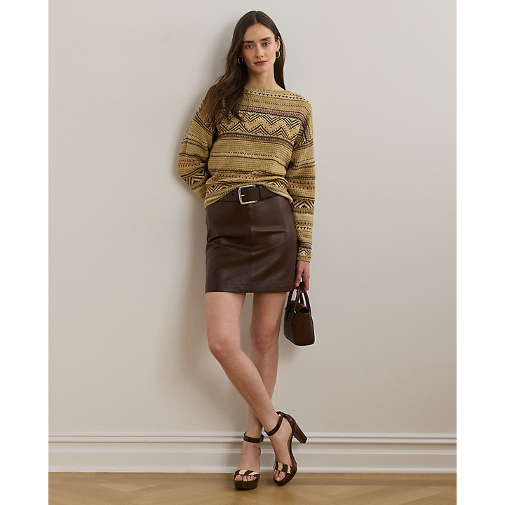 LRL Geo-Striped Cotton-Linen Jumper/Pulover 200971322001