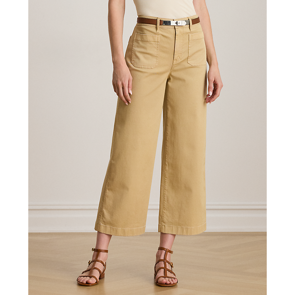 LRL Stretch Chino Wide-Leg Cropped Trouser/Hlače 200973689003