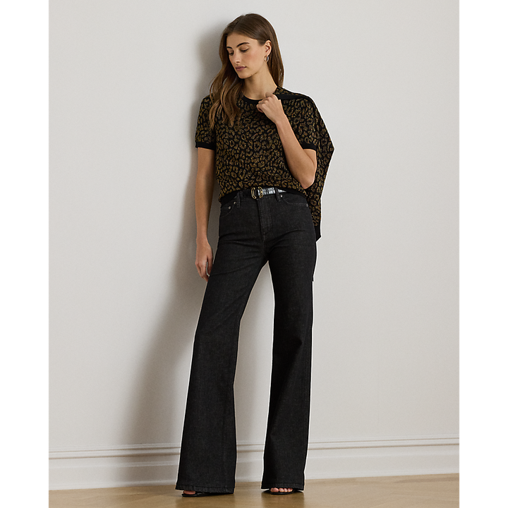 LRL Metallic Ocelot Short-Sleeve Jumper/Pulover 200979660001