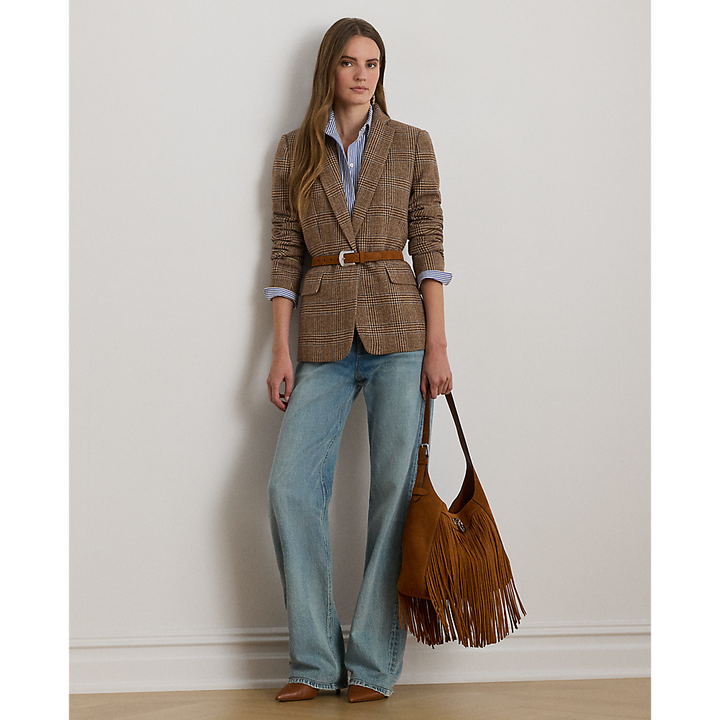 LRL Glen Plaid Wool-Blend Twill Blazer /Sako 200979814001