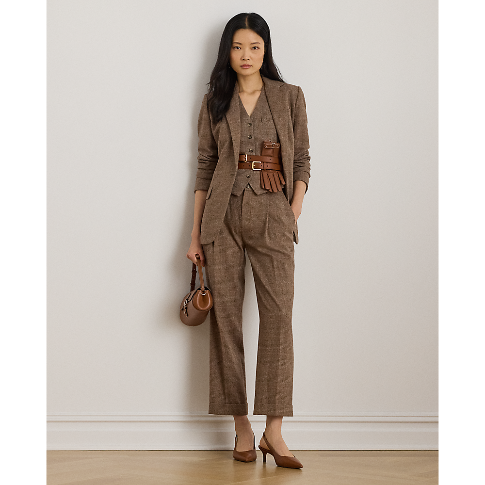 LRL Glen Plaid Cotton-Blend Blazer/Sako 200979819001