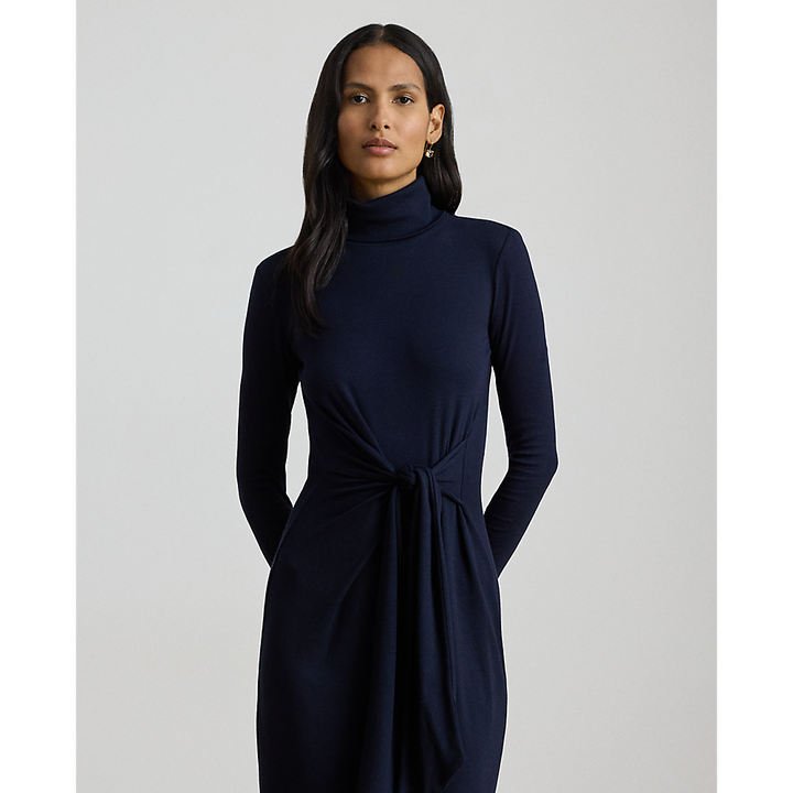 LRL Tie-Front Roll Neck Dress/Haljina 200980028001