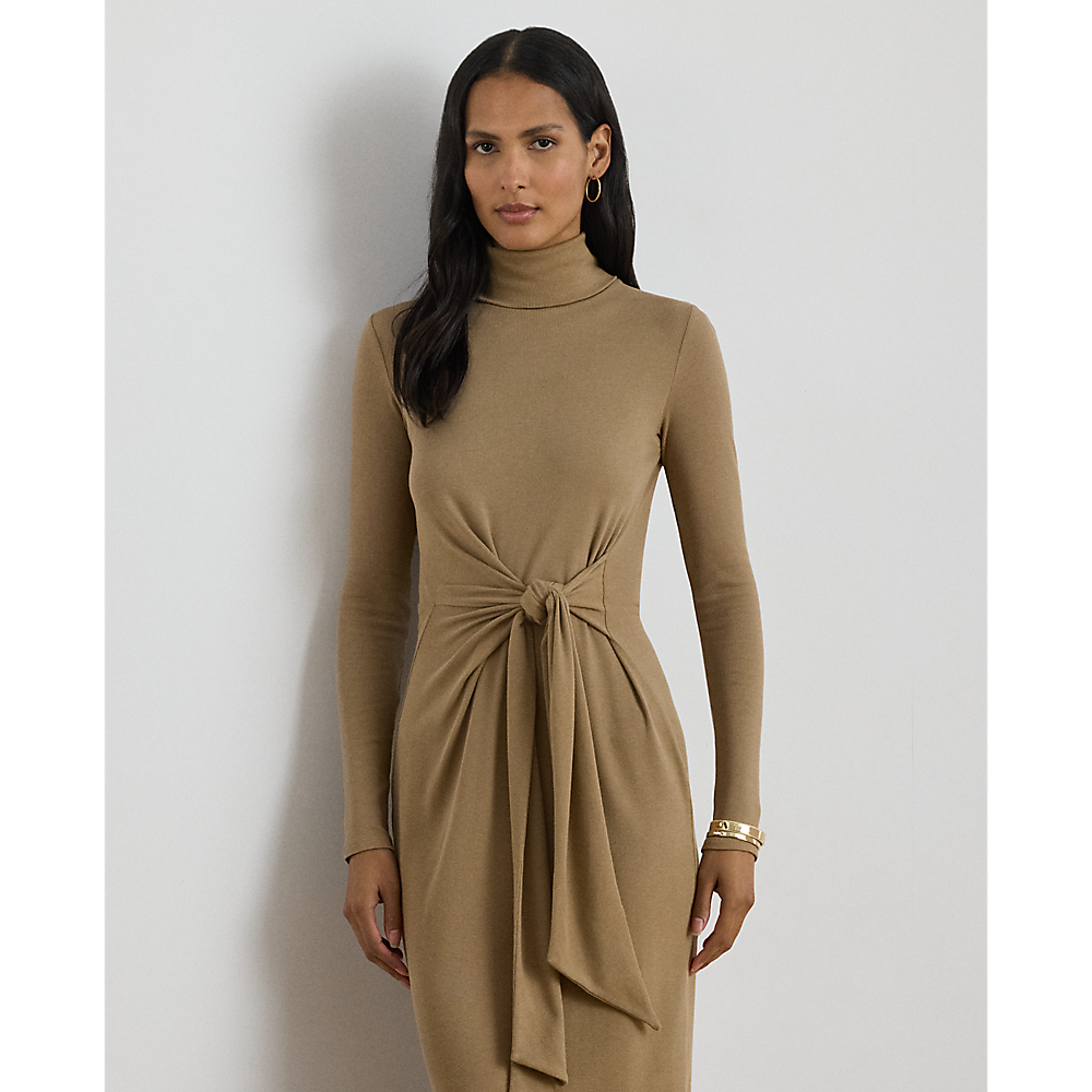 LRL Tie-Front Roll Neck Dress/Haljina 200980028003