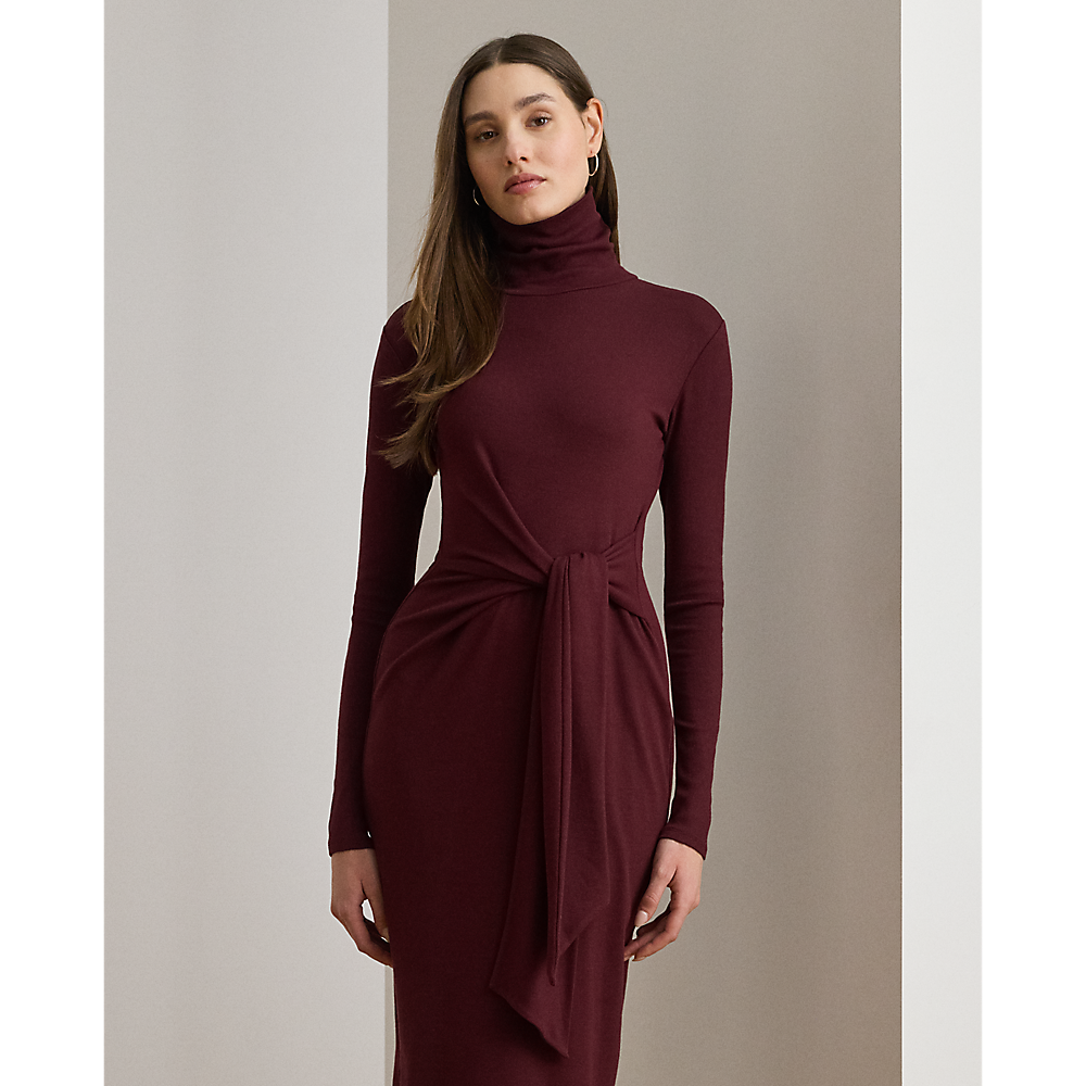 LRL Tie-Front Roll Neck Dress/Haljina 200980028006