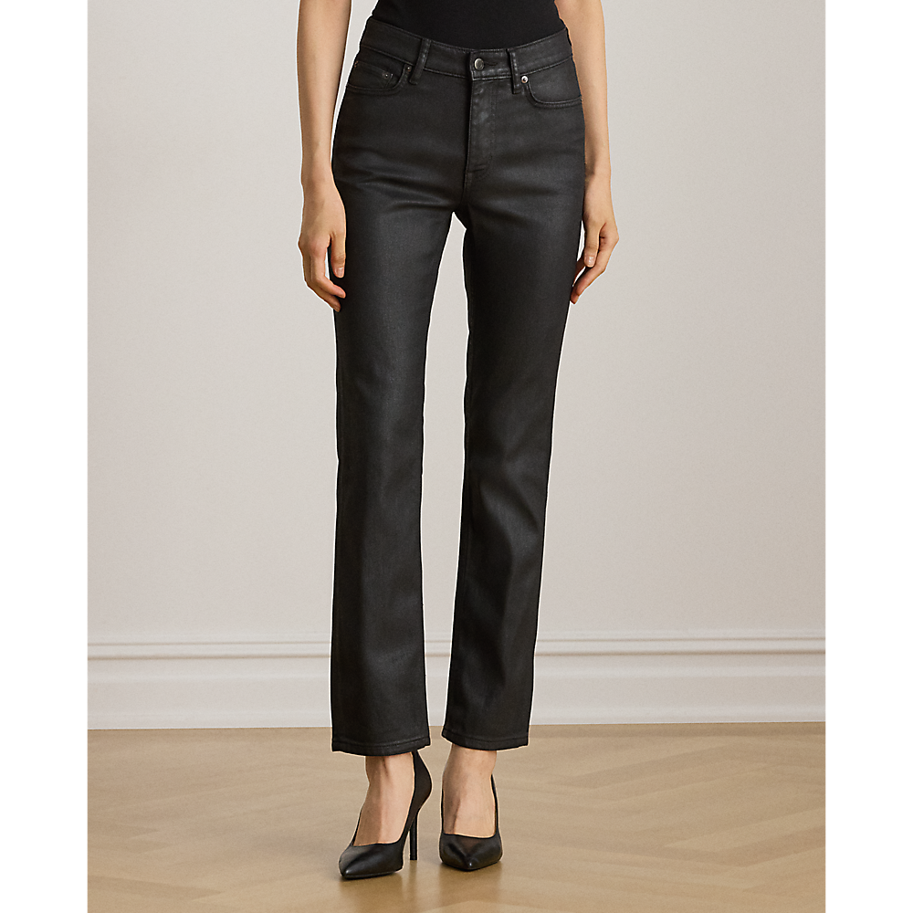 LRL Coated High-Rise Straight Ankle Jean/Traperice 200982610001