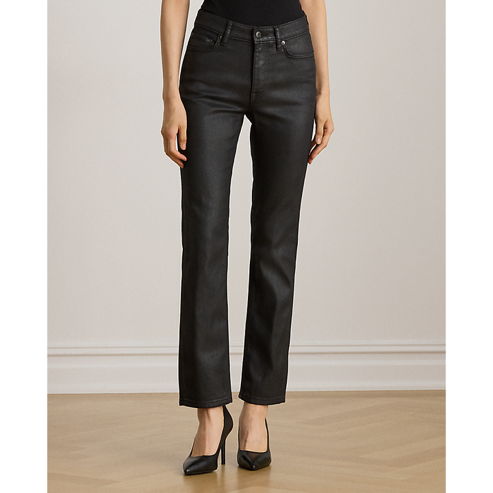 LRL Coated High-Rise Straight Ankle Jean/Traperice 200982610001