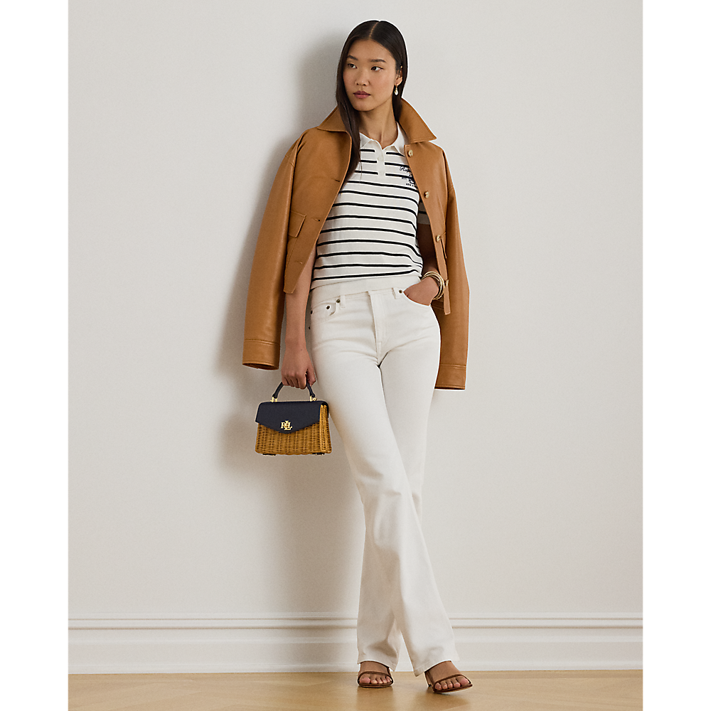 LRL Striped Cotton-Blend Polo Jumper/Pulover 200P03506001