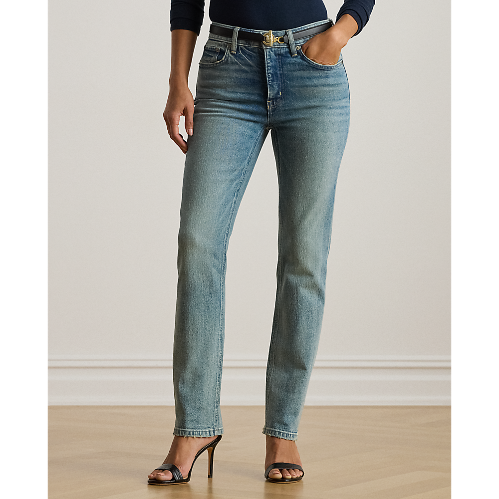 LRL High-Rise Straight Ankle Jean/Traperice 200P03646001