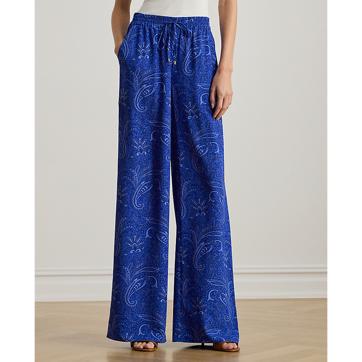 LRL Paisley Crepe Wide-Leg Trouser/Hlače 200P03695001
