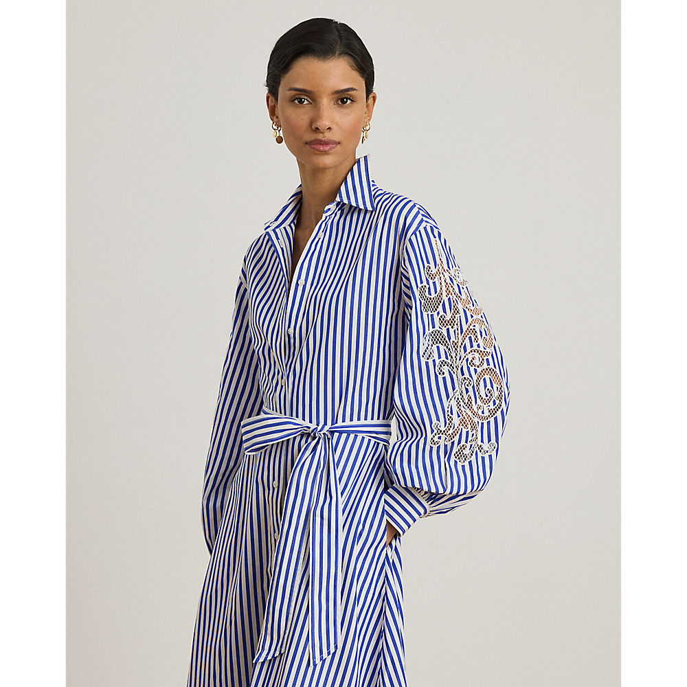 LRL Striped Eyelet Broadcloth Shirtdress/Haljina 200P03711001
