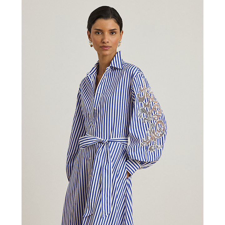 LRL Striped Eyelet Broadcloth Shirtdress/Haljina 200P03711001