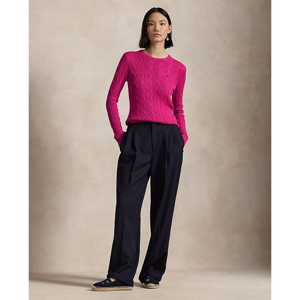 PRL Cable-Knit Cotton Crewneck Jumper/Pulover 211891640025