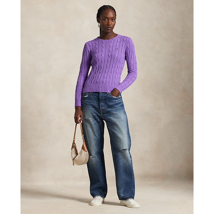 PRL Cable-Knit Cotton Crewneck Jumper/Pulover 211891640028