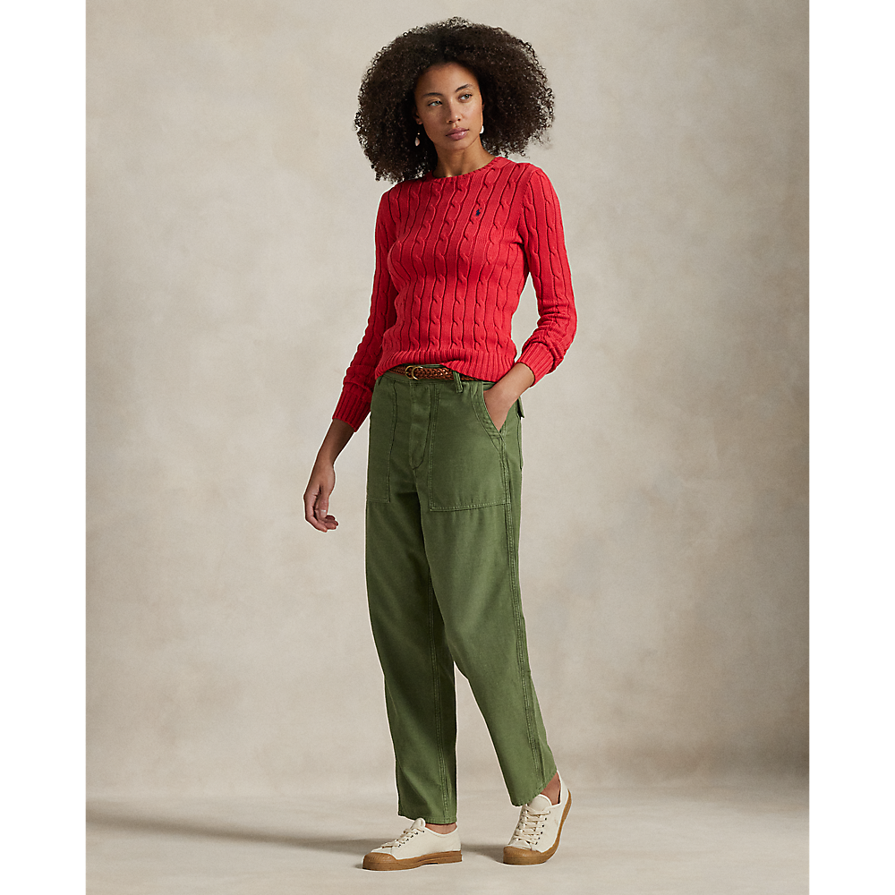 PRL Cable-Knit Cotton Crewneck Jumper/Pulover 211891640029