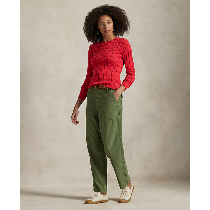 PRL Cable-Knit Cotton Crewneck Jumper/Pulover 211891640029