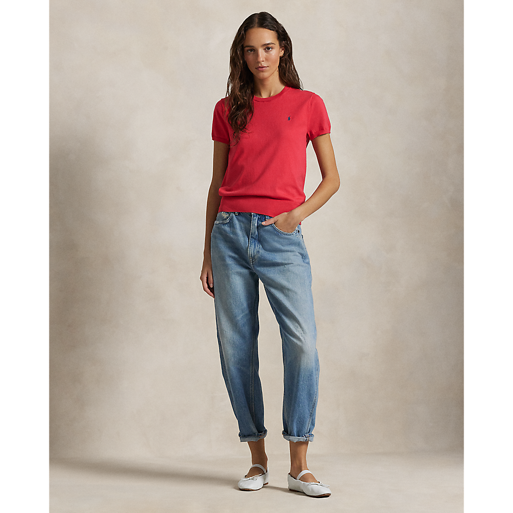 PRL Cotton-Blend Short-Sleeve Jumper/Pulover 211891673024