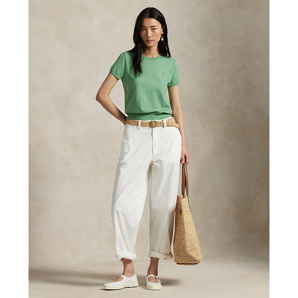 PRL Cotton-Blend Short-Sleeve Jumper/Pulover 211891673027