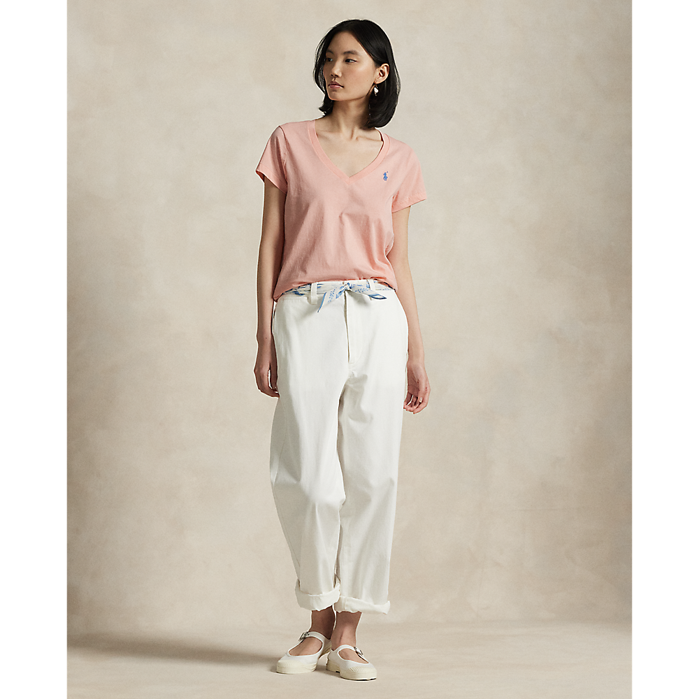 PRL Cotton Jersey V-Neck T-Shirt/Majica 211902403008