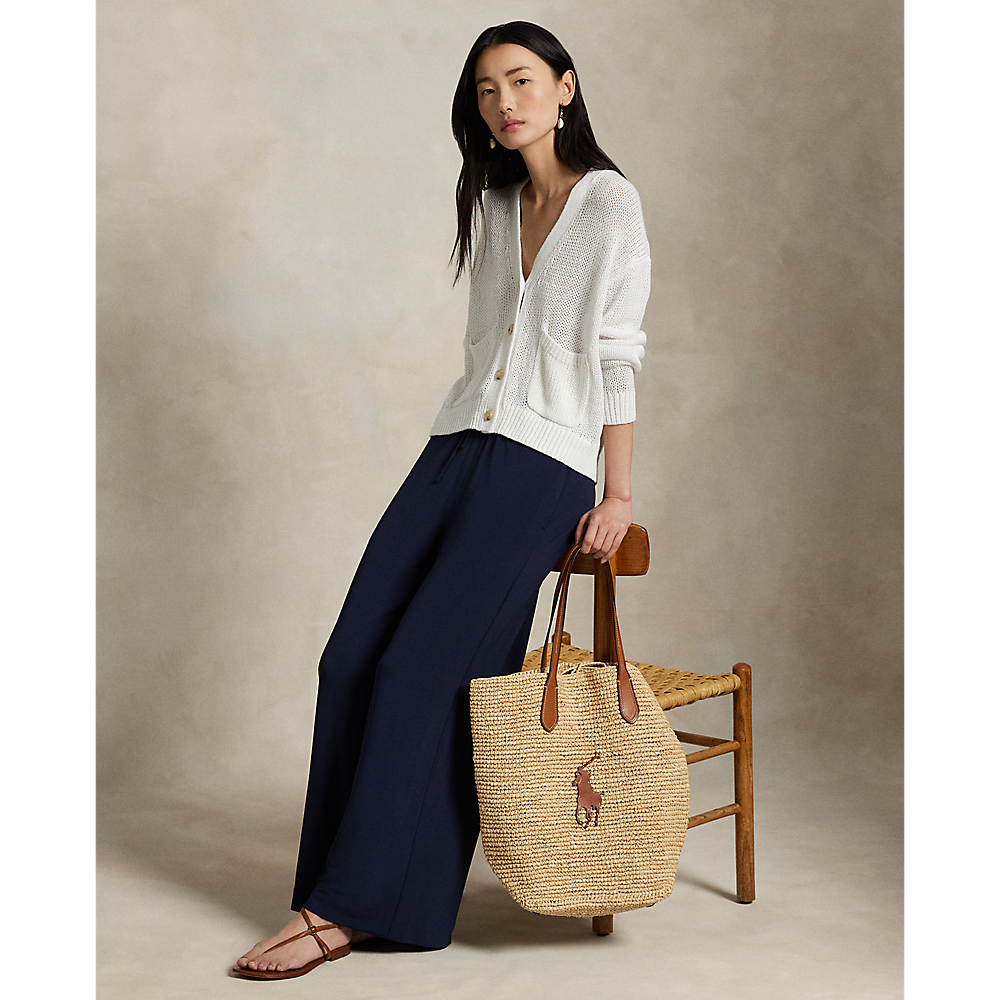 PRL Linen-Blend V-Neck Cardigan/Pulover 211906074003