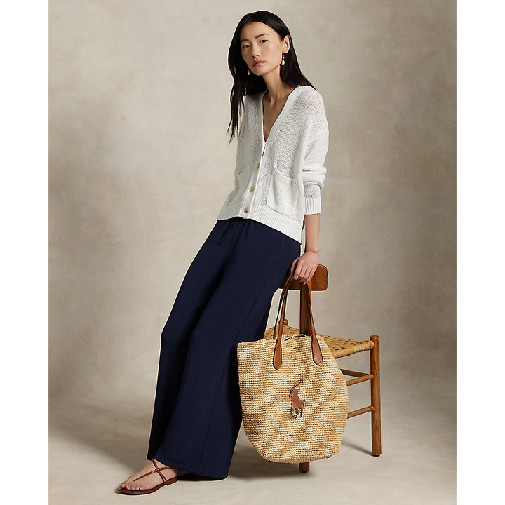 PRL Linen-Blend V-Neck Cardigan/Pulover 211906074003