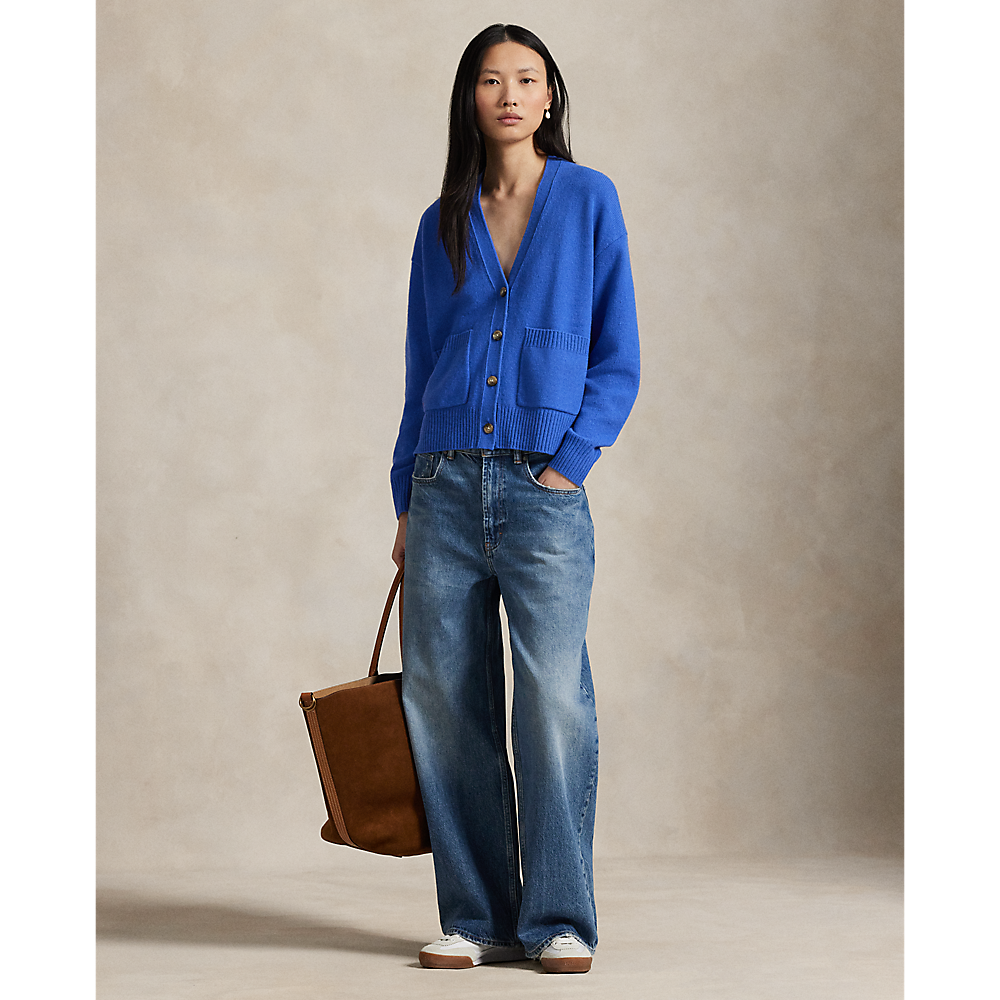 PRL Wool-Blend V-Neck Cardigan/Pulover 211914536012