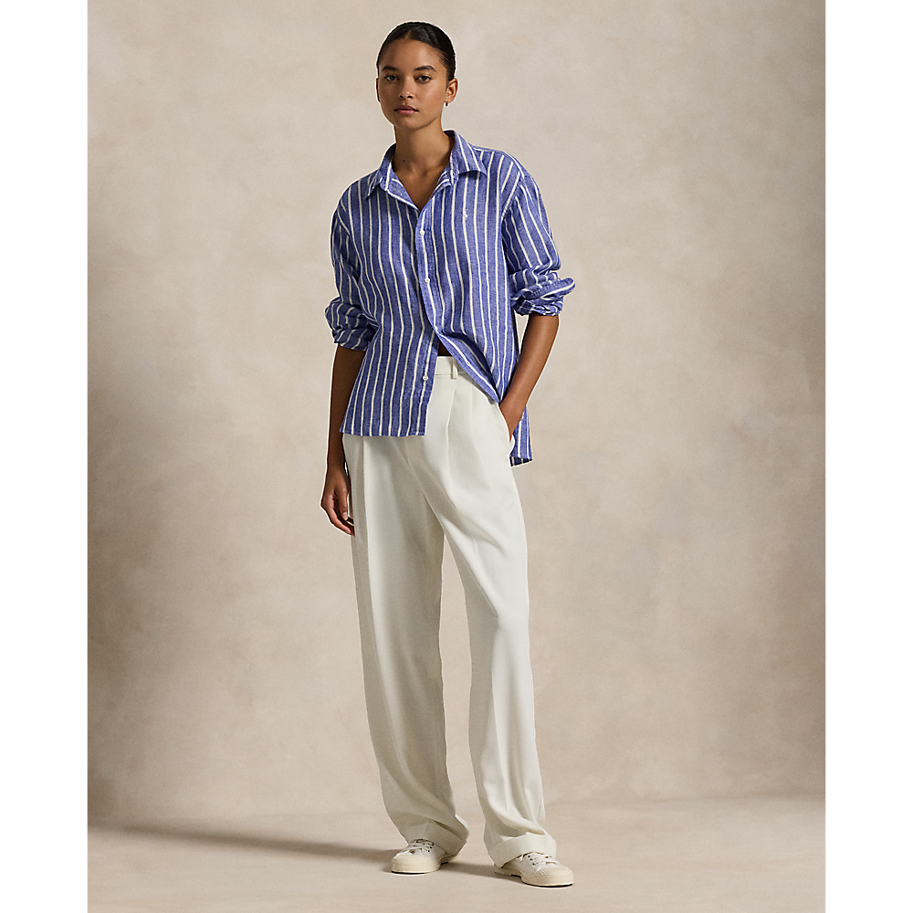 PRL Wide Cropped Gingham Linen Shirt/Košulja 211935130005