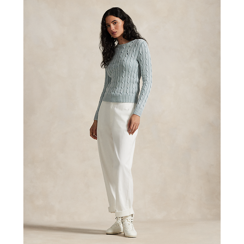 PRL Cable-Knit Cotton Crewneck Jumper/Pulover 211935303009